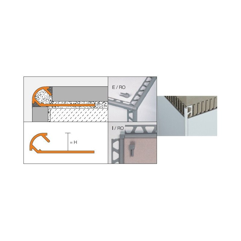 RONDEC AC ALUMINIO GRIS CLARO 11 mm TRAMO 2,5 ml1