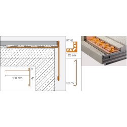 BARA RT 12/65 PERFIL ALUMINIO BLANCO TRAMO 2,5 ml1