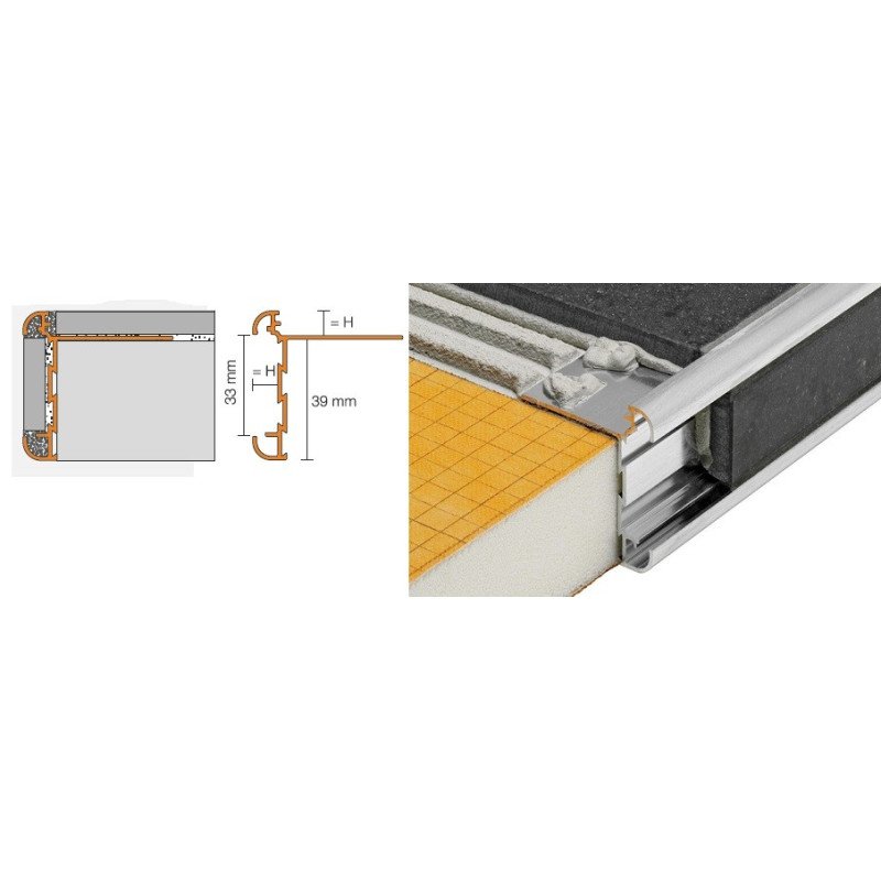 RONDEC STEP-CT/E 90º ALUMINIO ANODIZADO MATE NATURAL1